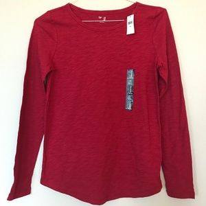 NWT Gap Red Long-Sleeve Shirt
